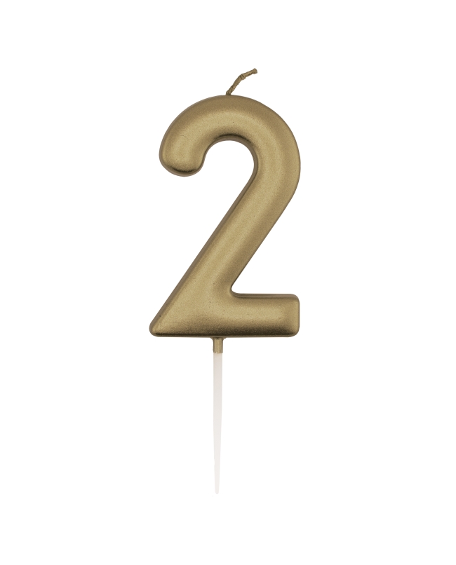 Vela Oro Metal Nº 2
