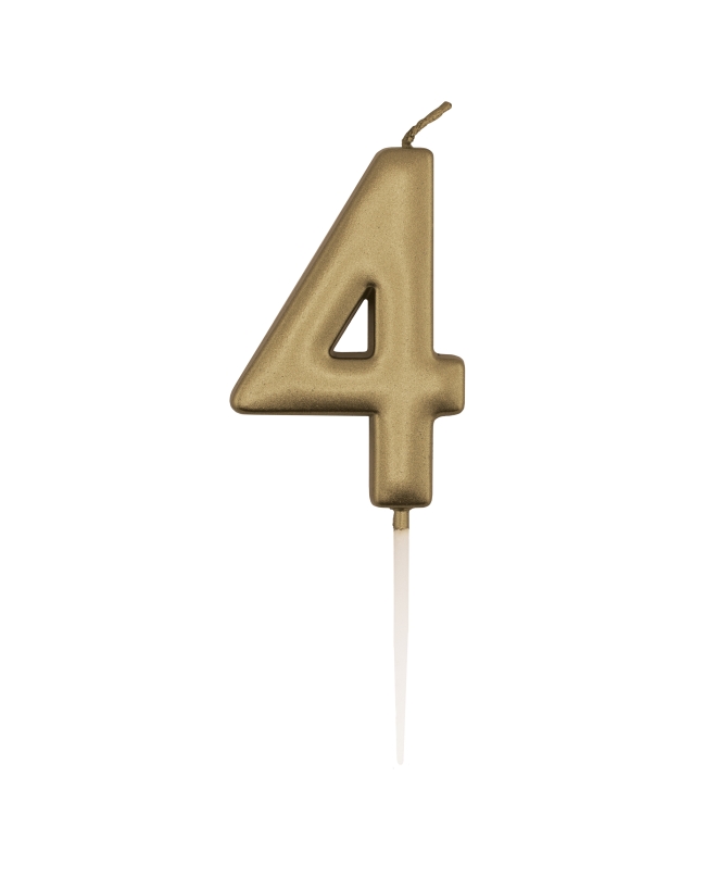 Vela Oro Metal Nº 4