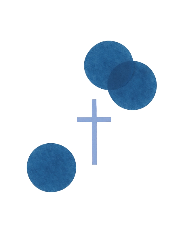 Confeti Cruces Comunion Cruz Azul Papel 14gr