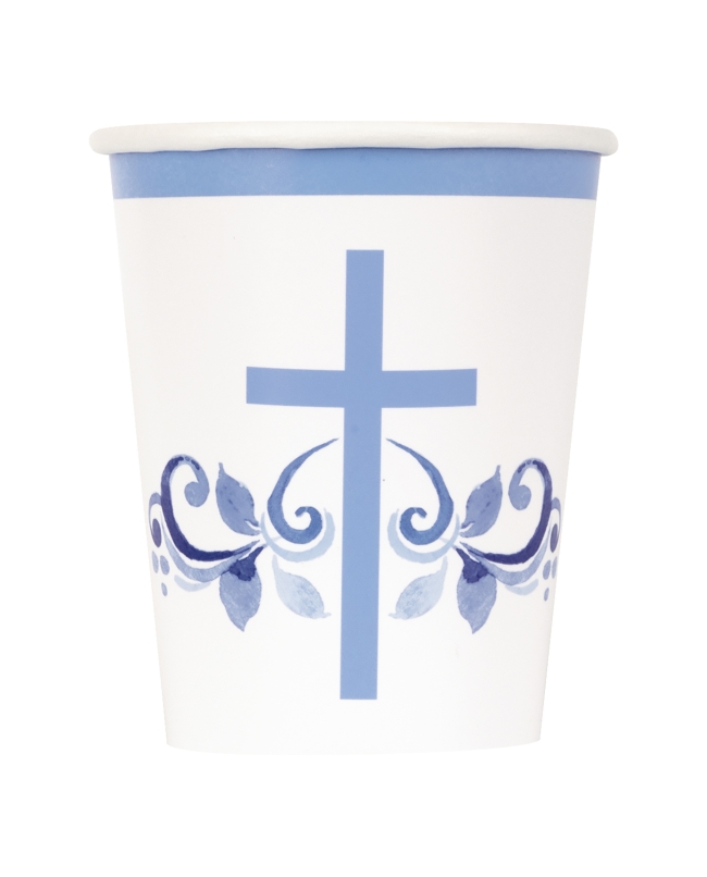 Vasos Papel 266ml Comunion Cruz Azul
