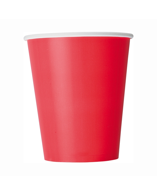 Vasos 266ml Rojo Carton ***OFERTA DTO NO ACUMULABLE