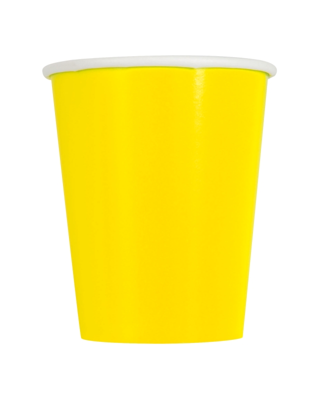 Vasos 266ml Amarillo Carton ***OFERTA DTO NO ACUMULABLE