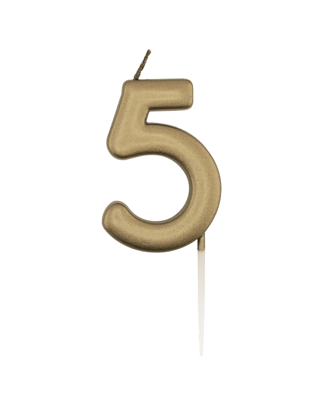 Vela Oro Metal Nº 5