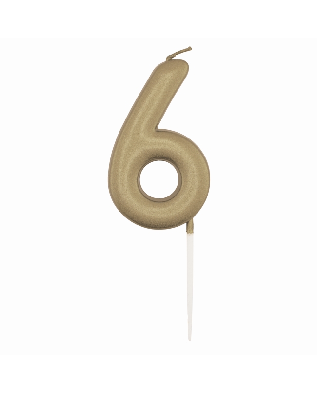 Vela Oro Metal Nº 6