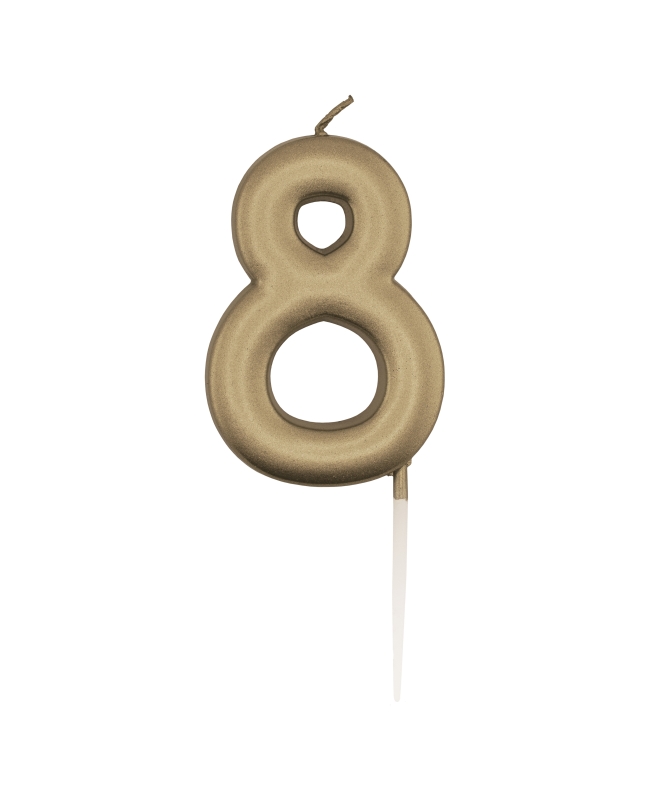 Vela Oro Metal Nº 8