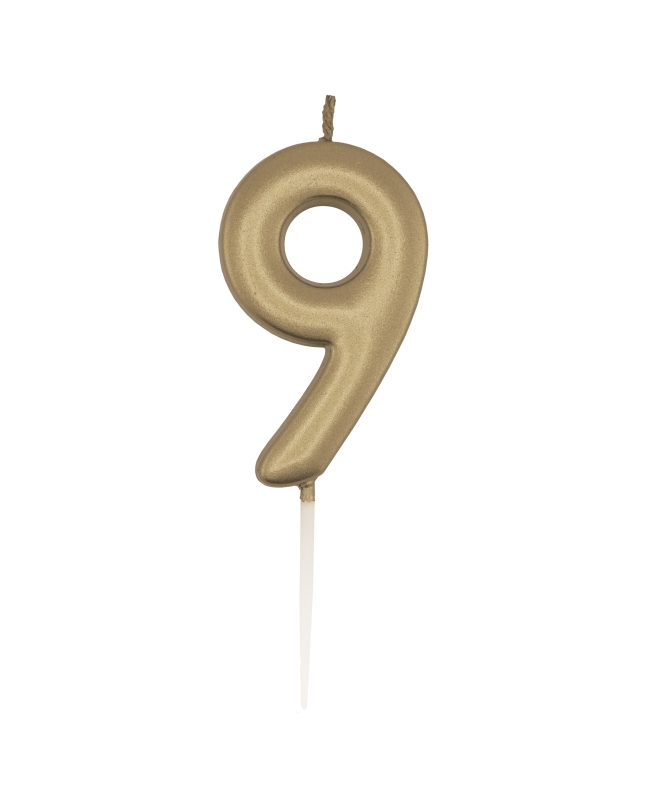 Vela Oro Metal Nº 9
