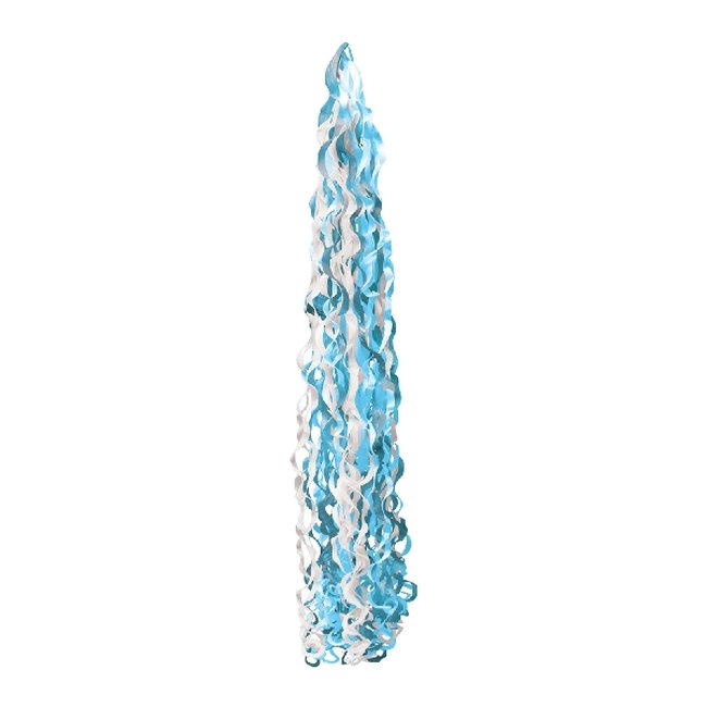 Acc. Twirlz Decoracion Cintas Para Globo: Colores Azul/Blanco 15 X 86cm