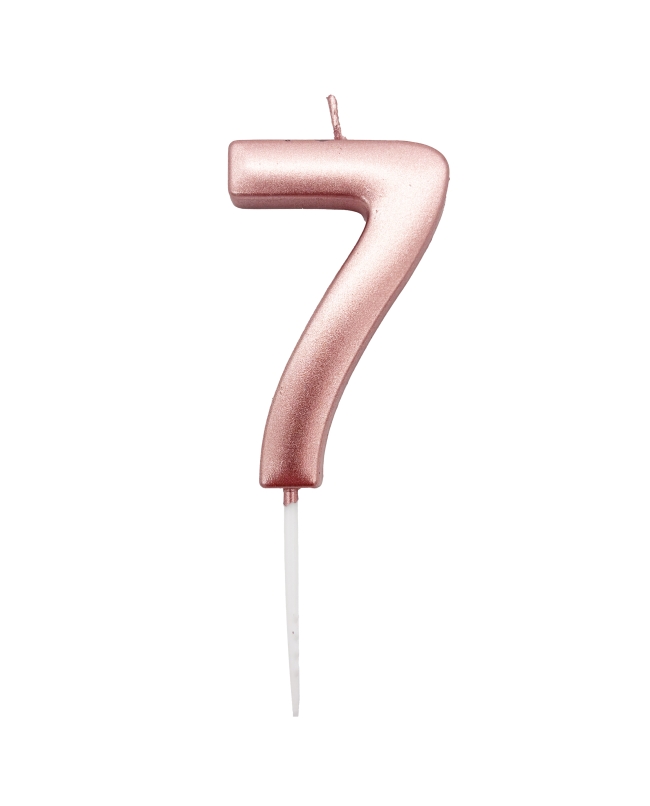 Vela Oro Rosa Metal Nº 7