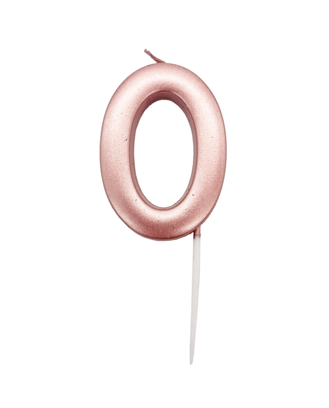 Vela Oro Rosa Metal Nº 0