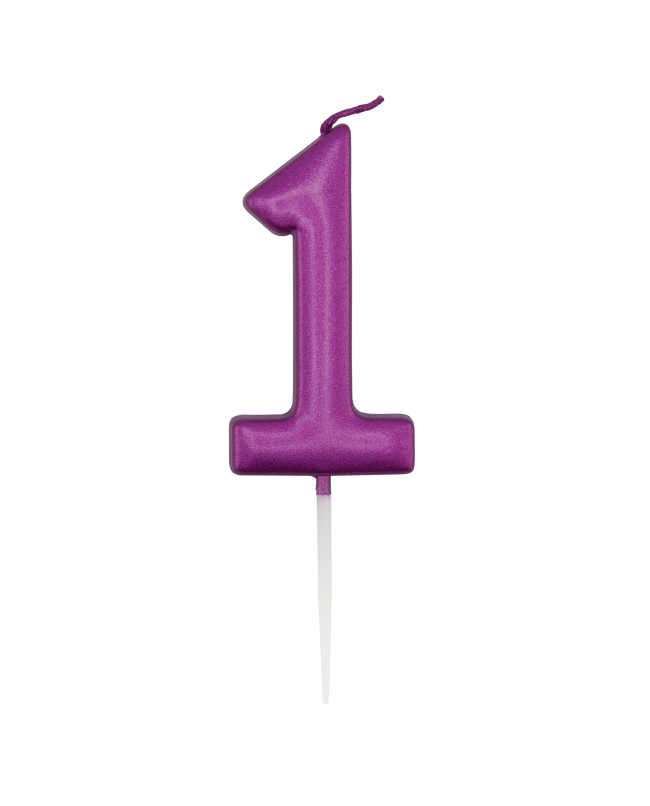 Vela Rosa Metal Nº 1