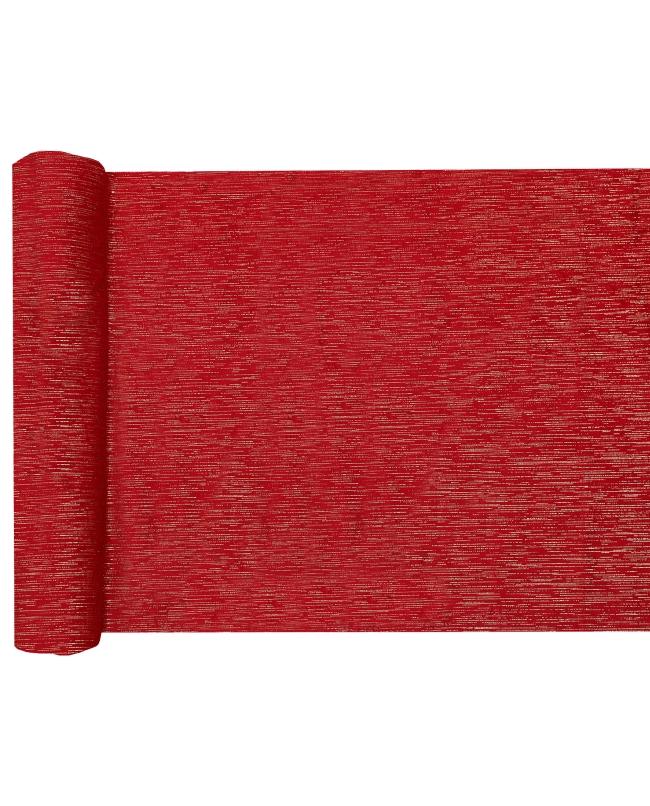 Camino Mesa Rojo 28cm x 2,5m Terciopelo Poliester ***OFERTA DTO NO ACUMULABLE