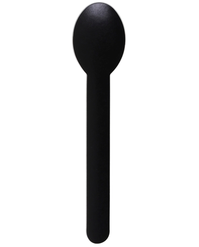 Cucharas Negro 2x13cm Papel ***OFERTA DTO NO ACUMULABLE