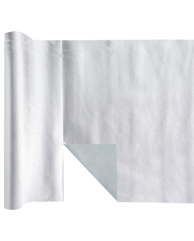 Camino mesa Harmony precorte metal Plata 40cm Tela opaca polipropileno no tejido 60gr/m2 De 4,8m ***OFERTA DTO NO ACUMULABLE