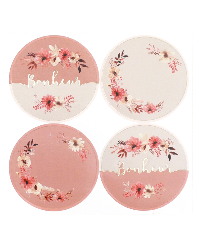 Pegatinas Amor Floral 5cm Papel ***OFERTA DTO NO ACUMULABLE