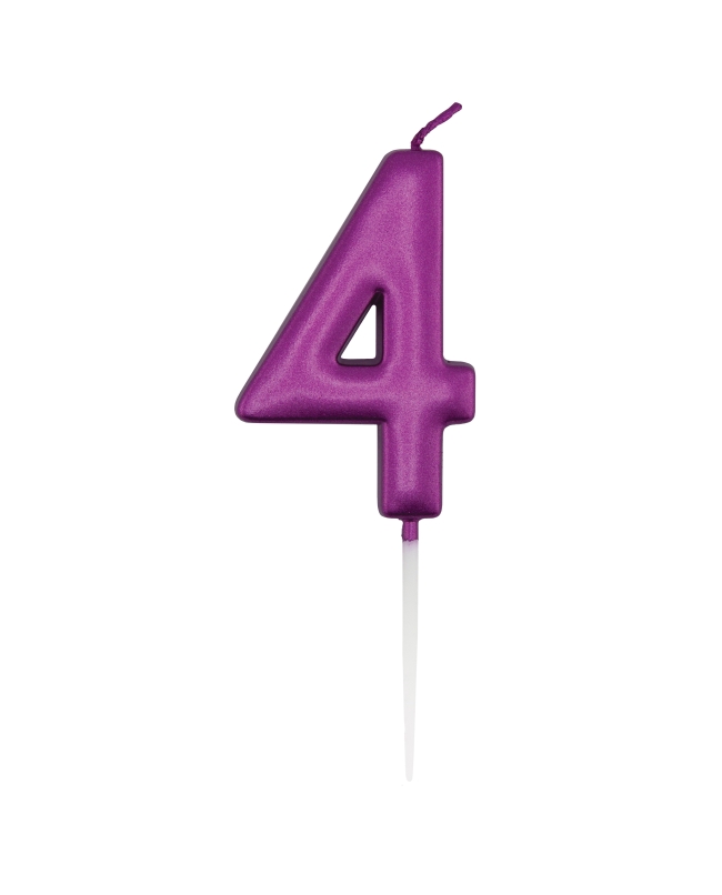 Vela Rosa Metal Nº 4