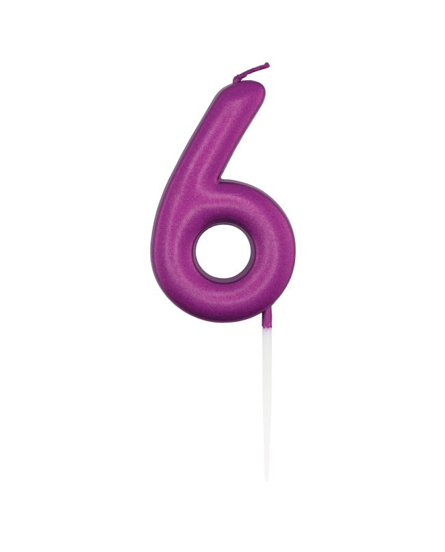 Vela Rosa Metal Nº 6