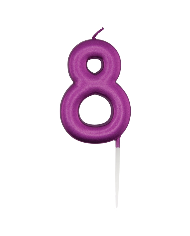 Vela Rosa Metal Nº 8