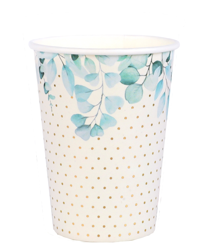 Vasos Follaje Verde 7.8 X 9.7cm 27cl Carton ***OFERTA DTO NO ACUMULABLE