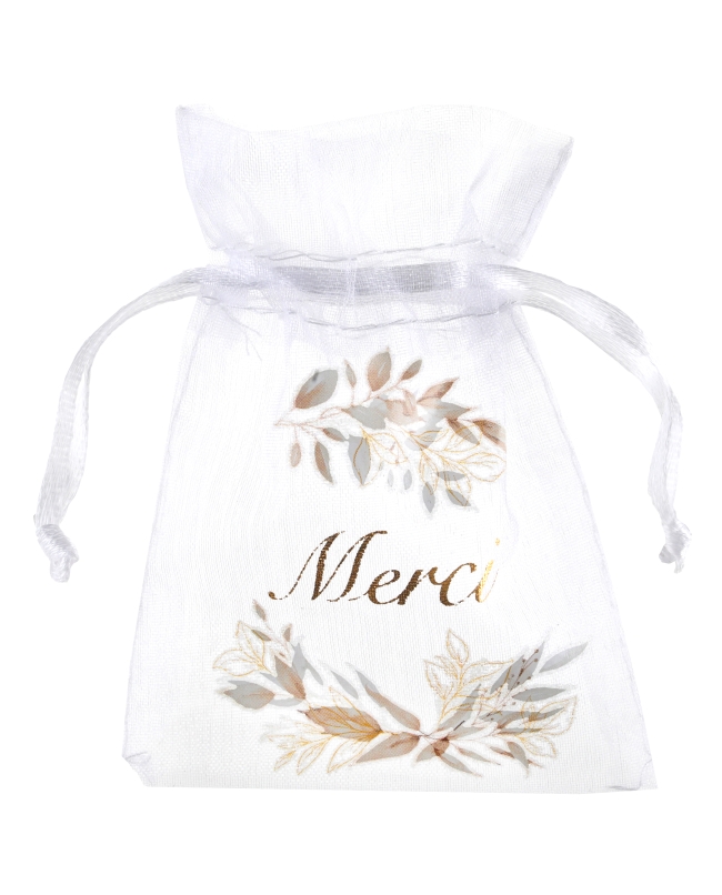 Bolsas Merci Follage Natural 7.5 X 10cm T.Organza ***OFERTA DTO NO ACUMULABLE