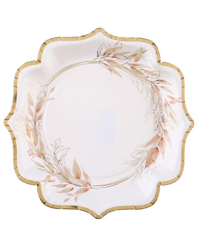 Platos Follaje Natural 21 X 21cm Carton ***OFERTA DTO NO ACUMULABLE