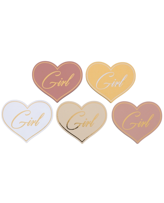 Deco Mesa Confeti Girl Rosa 6 X 5cm Madera ***OFERTA DTO NO ACUMULABLE