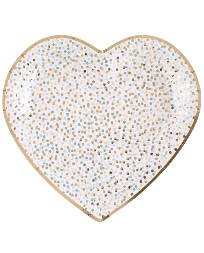 Platos Corazon Boy Verde 22.5 X 20cm Carton ***OFERTA DTO NO ACUMULABLE