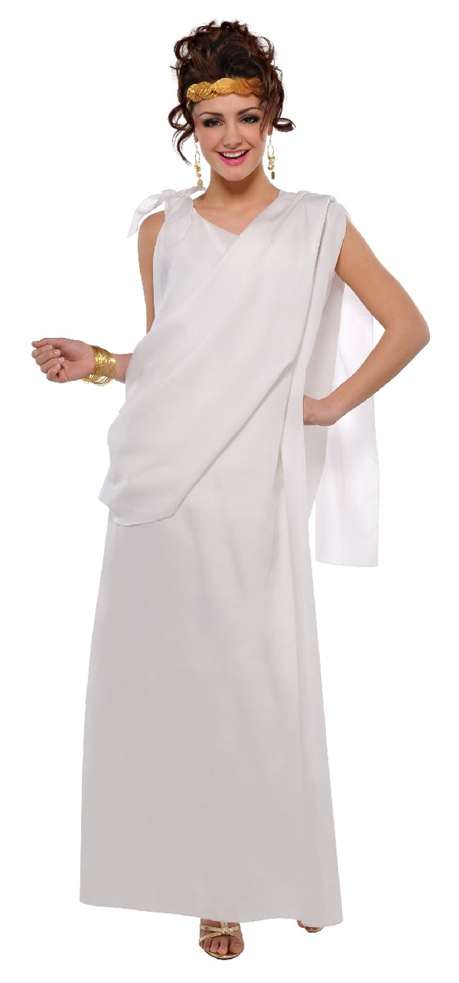 DISFRAZ ADULTO: TOGA BLANCA Talla UNICA 