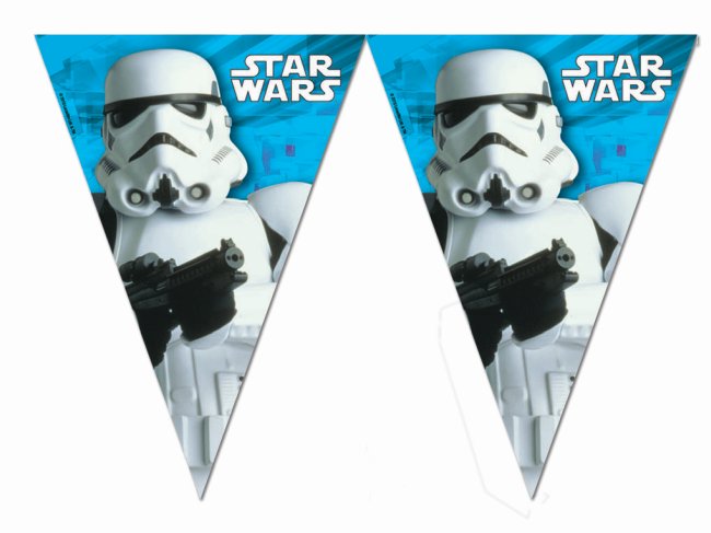 Banderin triangulos (9 flags) Star Wars & Heroes