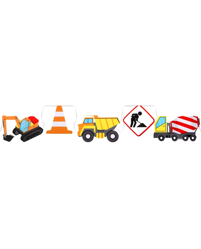 Banderin Construccion 23 X 14cm/500cm Carton ***OFERTA DTO NO ACUMULABLE