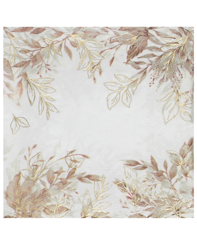 Servilletas Follaje Natural 33 X 33cm Papel 3 Capas ***OFERTA DTO NO ACUMULABLE