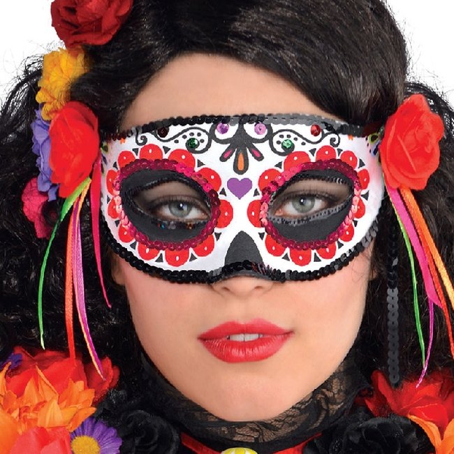 Disfraz Acc: Adults Day Of The Dead Half Mask