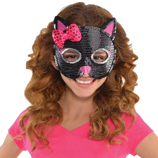 Disfraz Acc Children Cat Sequin Mask