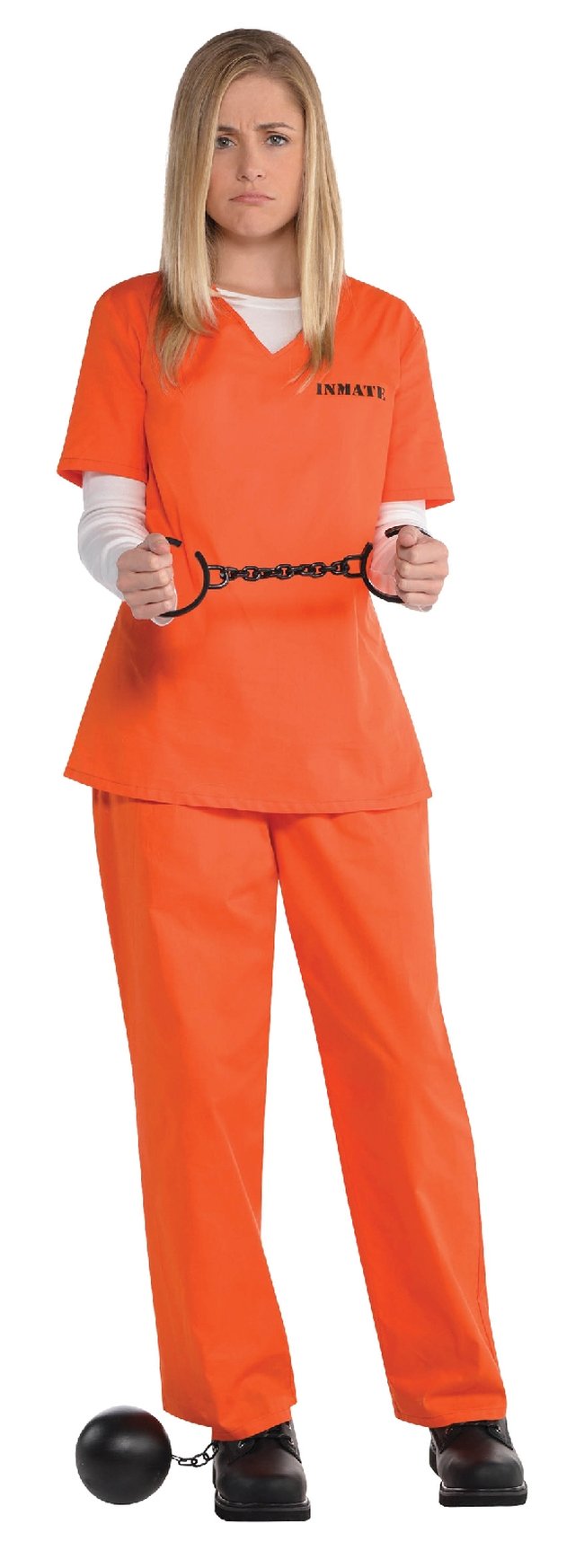 probabilidad césped puesto Disfraz Adulto: Mujer Presa Naranja Talla Standard - LIRAGRAM