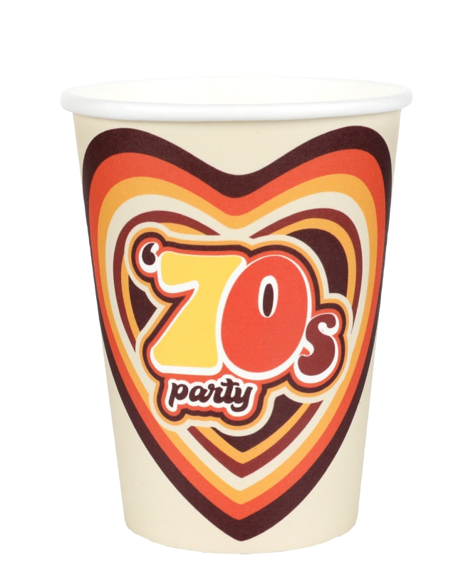 Vasos Años 70, 7.8 X 9.7cm 27cl Carton ***OFERTA DTO NO ACUMULABLE