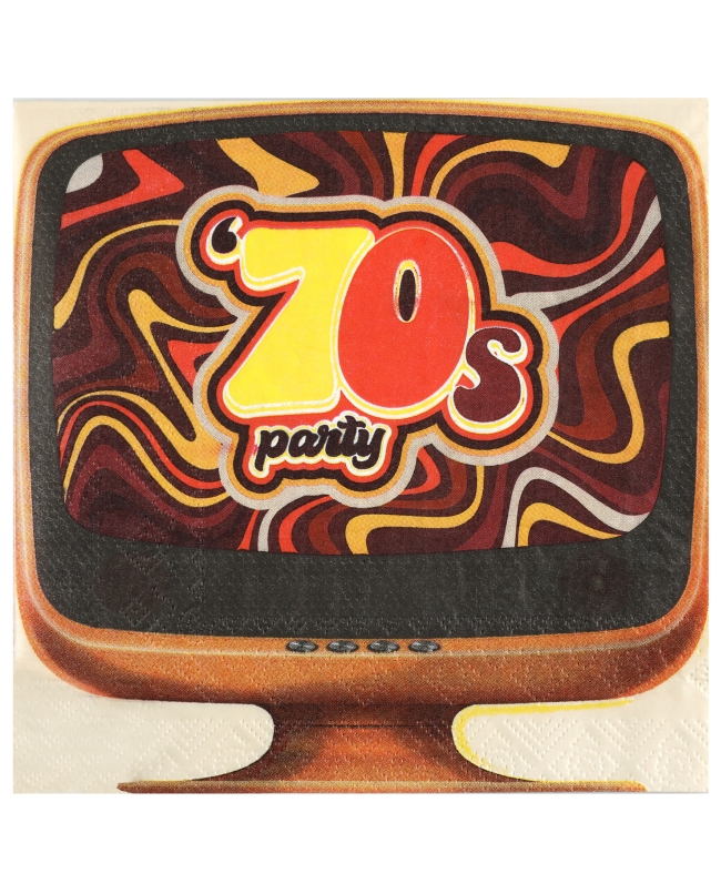 Servilletas Años 70 33X33cm Papel 3 Capas ***OFERTA DTO NO ACUMULABLE