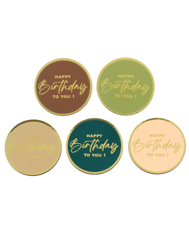 Deco Mesa Confeti Happy Bday Jungla 5cm Madera ***OFERTA DTO NO ACUMULABLE