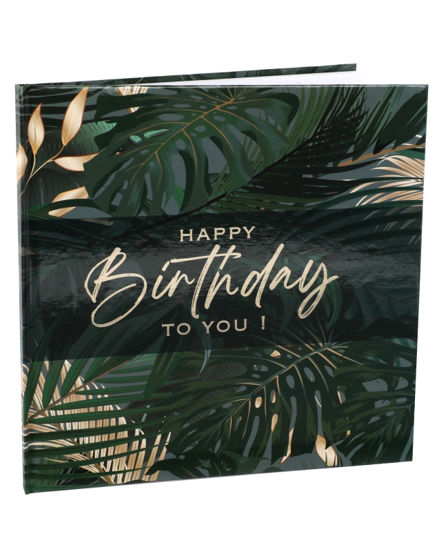 Libro Firmas Happy Bday Jungla 24 X 24cm 20Pag. Papel ***OFERTA DTO NO ACUMULABLE