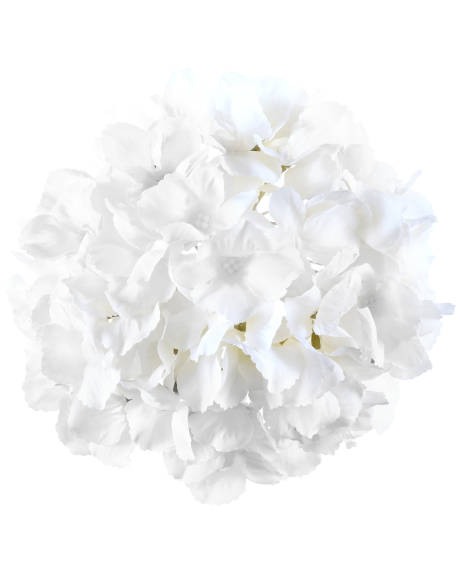 Deco Flor Hortensia Blanco 20cm Poliester