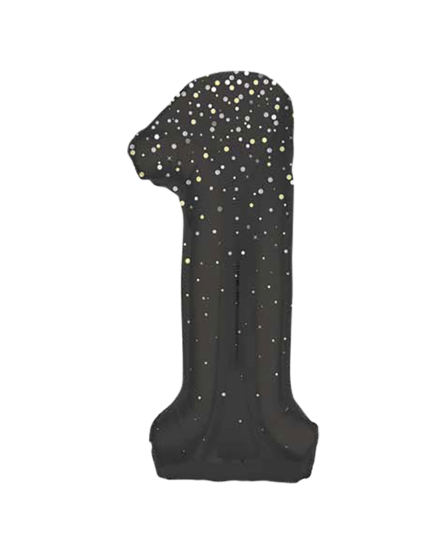 Forma Numero Glitz 1 Negro Prism. 86cm