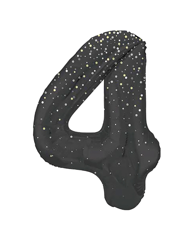 Forma Numero Glitz 4 Negro Prism. 86cm