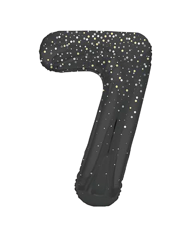 Forma Numero Glitz 7 Negro Prism. 86cm