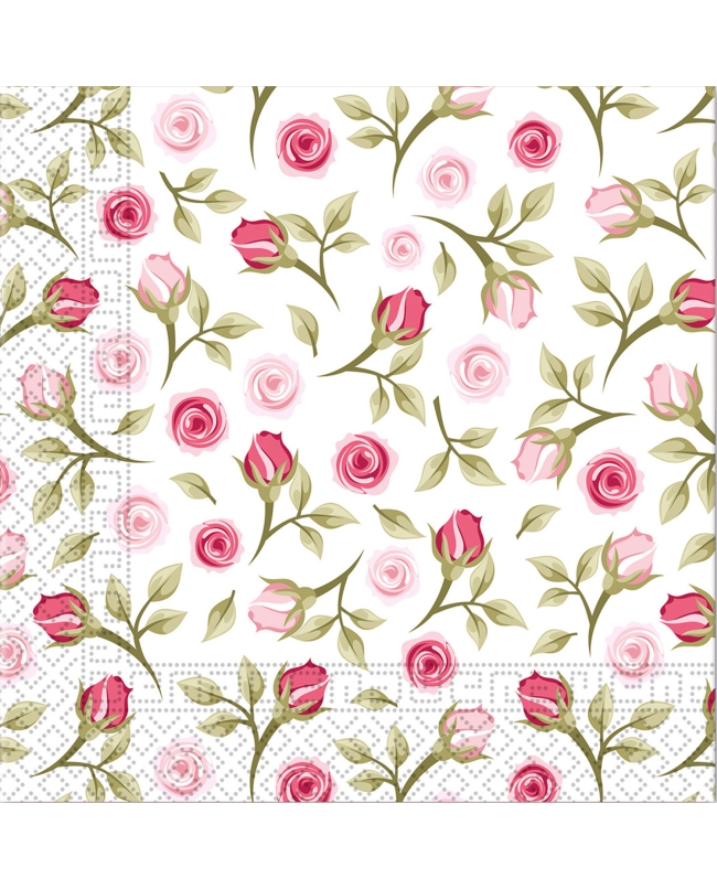 Servilletas 33cm X 33cm Rosas Romanticas Fsc 