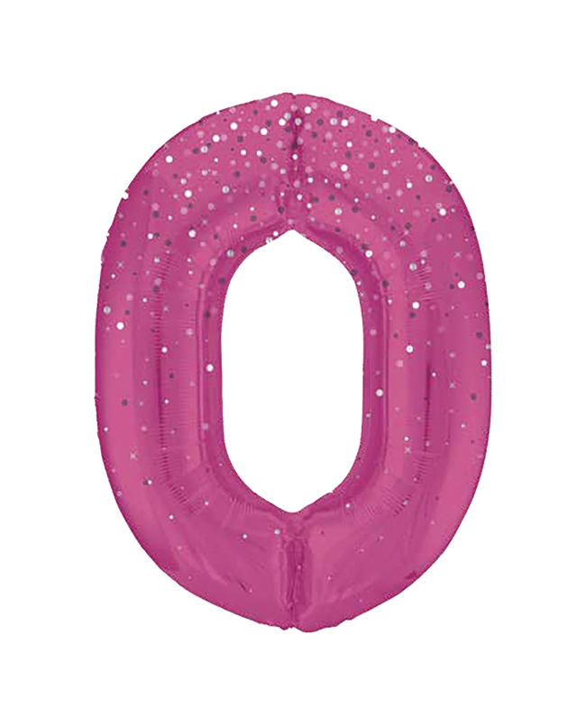 Forma Numero Glitz 0 Rosa Prism. 86cm