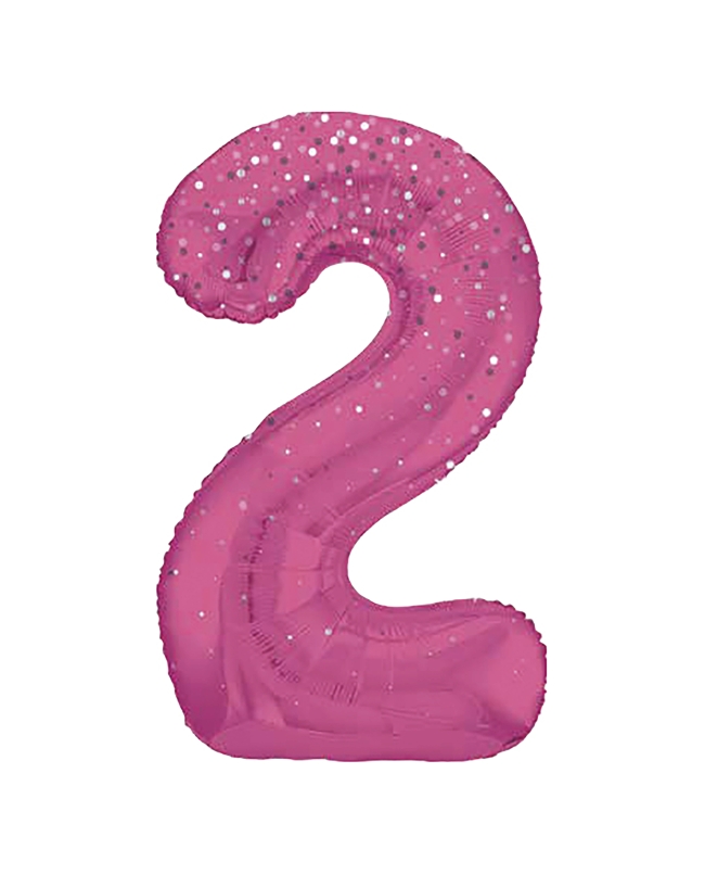 Forma Numero Glitz 2 Rosa Prism. 86cm