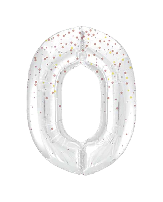 Forma Numero Glitz 0 Oro Rosa Prism. 86cm