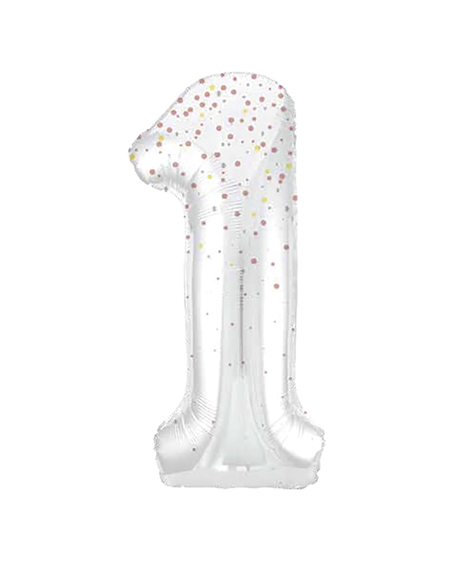 Forma Numero Glitz 1 Oro Rosa Prism. 86cm