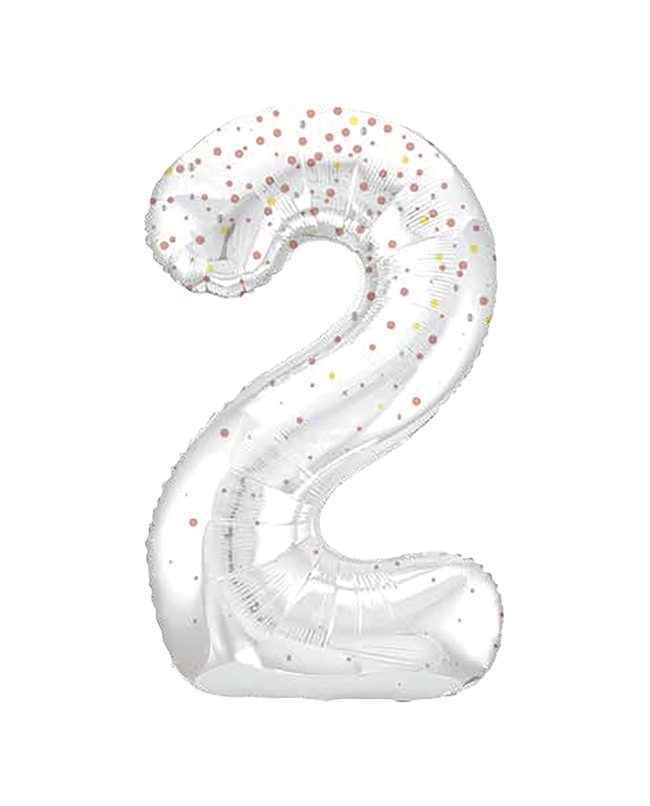 Forma Numero Glitz 2 Oro Rosa Prism. 86cm