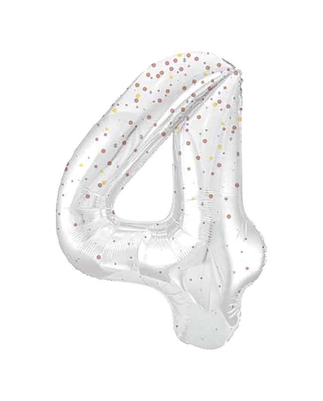 Forma Numero Glitz 4 Oro Rosa Prism. 86cm