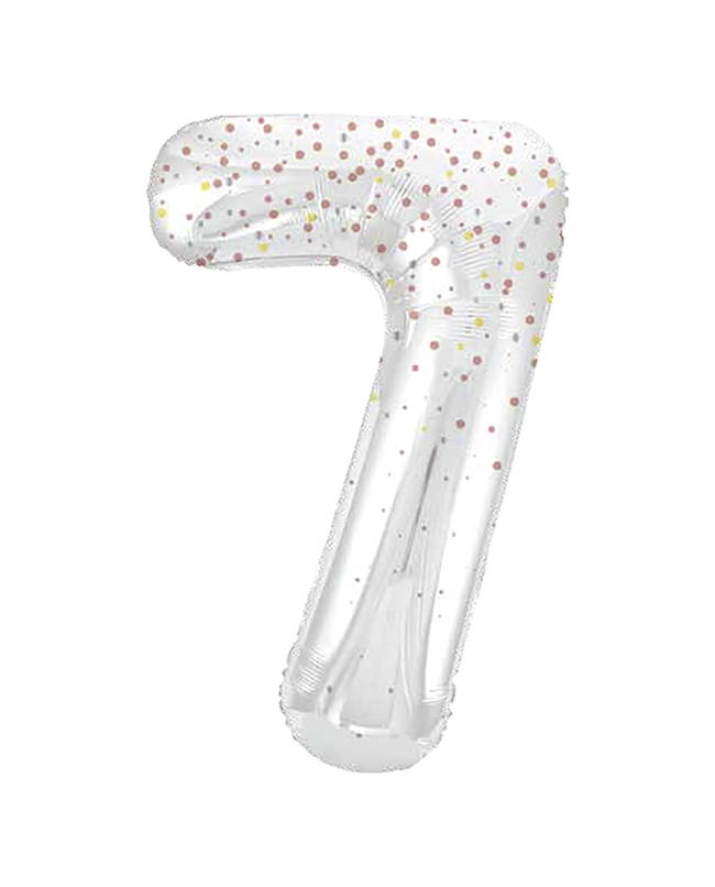 Forma Numero Glitz 7 Oro Rosa Prism. 86cm