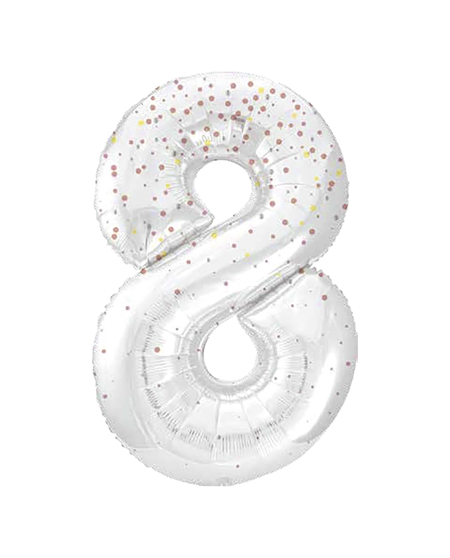 Forma Numero Glitz 8 Oro Rosa Prism. 86cm